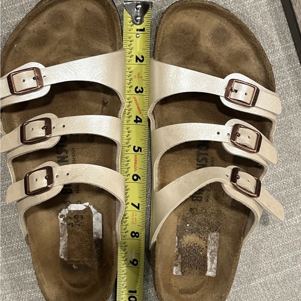 Birkenstock Florida Pearl Women’s 8 Size 39-250 Sandals 3 Strap Cork Footbed EUC